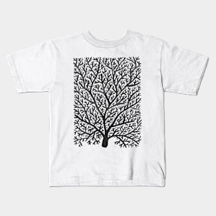 fan coral black Kids T-Shirt